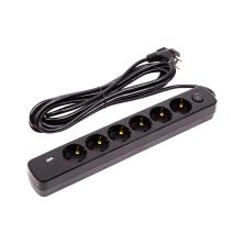 Мережевий фільтр живлення PowerPlant 5м, 6 розеток, USB (YS-N6086/5c) (EX610679)