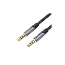 Кабель мультимедийный 3.5mm M to 3.5mm M 0.5m (4pin) gray Vention (BAQHD)
