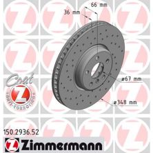 Тормозной диск ZIMMERMANN 150.2936.52