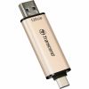 USB флеш накопичувач Transcend 128GB JetFlash 930 Gold-Black USB 3.2/Type-C (TS128GJF930C) - Зображення 3