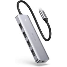 Концентратор Ugreen CM219 HUB Type-C to 4xUSB with USB-C Power Port (Gray) (70336) Концентратор Ugreen CM219 HUB Type-C to 4xUSB with USB-C Power Port (Gray) (70336)