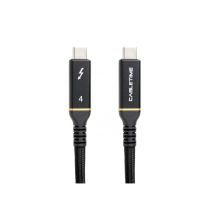 Дата кабель USB-C to USB-C 1.0m USB4 40Gbps, 100W, 20V/ 5A, 4K/ 60HZ PowerPlant (CA913299)