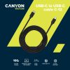 Дата кабель USB-C to USB-C 2.0m 100W 20V/ 5A black Canyon (CNS-USBC12B) - Зображення 2