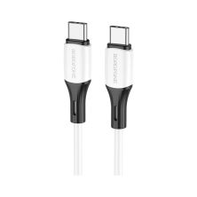Дата кабель USB-C to USB-C 1.0m BX79 3A White BOROFONE (BX79CCW)
