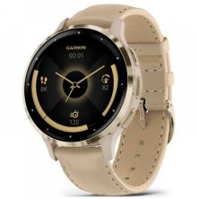 Смарт-часы Garmin Venu 3S, Fr. Gray + Soft Gold, Leather, GPS (010-02785-55)