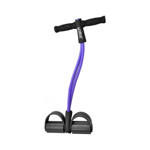Еспандер LiveUp Soft Pull LS3205 із упорами для ніг фіолетовий 62см (6951376109115)