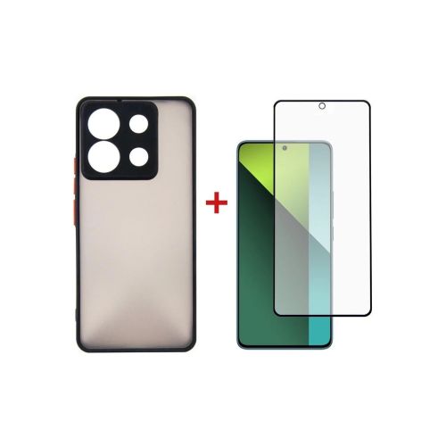 Чехол для мобильного телефона Dengos Kit for Xiaomi Redmi Note 13 Pro 5G case + glass (Black) (DG-KM-68)