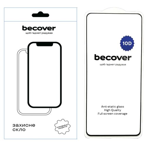 Стекло защитное BeCover Realme 12 5G 10D Black (712342)