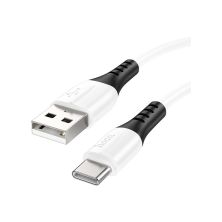 Дата кабель USB 2.0 AM to USB-C 1.0m 3A silicone X82 white HOCO (6931474768582) Дата кабель USB 2.0 AM to USB-C 1.0m 3A silicone X82 white HOCO (6931474768582)
