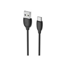 Дата кабель USB 2.0 AM to USB-C 1.0m 3A PVC BX19 black BOROFONE (6931474701794) Дата кабель USB 2.0 AM to USB-C 1.0m 3A PVC BX19 black BOROFONE (6931474701794)