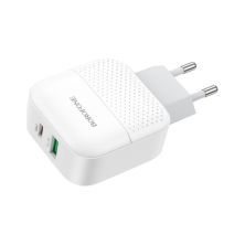 Зарядное устройство BOROFONE BA46A USB-C PD + USB QC3.0 18W white (6931474727343)