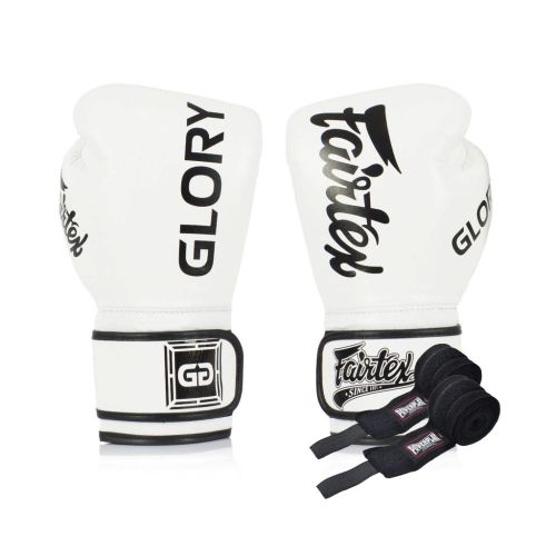 Боксерские перчатки Fairtex BGVG1 White 12 унцій (бинти в комплекті) (BGVG1_12oz_White)