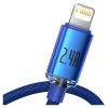 Дата кабель USB 2.0 AM to Lightning 2.0m 2.4A blue Baseus (CAJY000103) - Зображення 2