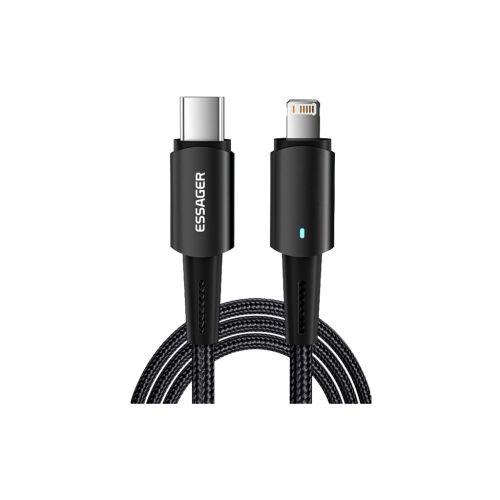 Дата кабель USB-C to Lightning 1.0m 20W black Essager (EXCTL-CG01)
