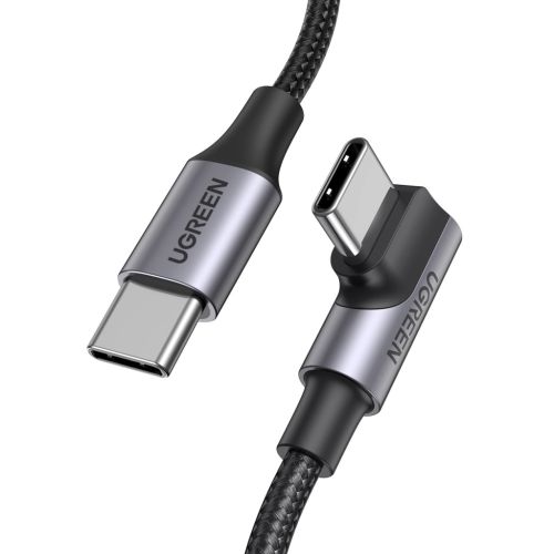 Дата кабель USB-C 2.0 to USB-C 3.0m 90° corner US334 black Ugreen (20583)