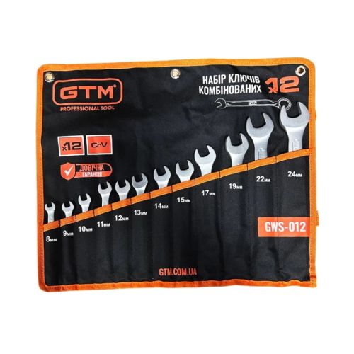 Ключ GTM 8-24мм 12шт, чохол (GWS-012)