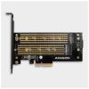 Контролер AXAGON PCIe to NVMe+SATA M.2 (PCEM2-D) - Зображення 1