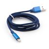 Дата кабель USB 2.0 AM to Lightning nylon 1m blue Vinga (VCPDCLNB21B) - Изображение 1