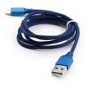Дата кабель USB 2.0 AM to Lightning nylon 1m blue Vinga (VCPDCLNB21B) - Изображение 2