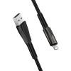 Дата кабель ColorWay USB 2.0 AM to Lightning 1.0m zinc alloy + led black (CW-CBUL035-BK) - Изображение 4