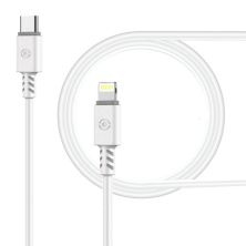 Дата кабель USB Type-C to Lightning 1.2m CB-TL11 white Piko (1283126504037)