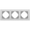 Рамка Videx BINERA сріблястий алюміній 3 поста (VF-BNFRA3H-SL) - Зображення 1