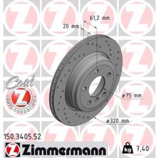 Гальмівний диск ZIMMERMANN 150.3405.52