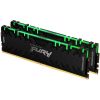 Модуль памяти для компьютера DDR4 16GB (2x8GB) 4000 MHz Renegade RGB Black Kingston Fury (ex.HyperX) (KF440C19RBAK2/16) - Изображение 2