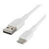 Дата кабель USB 2.0 AM to Type-C 1.0m PVC white Belkin (CAB001BT1MWH) - Изображение 2