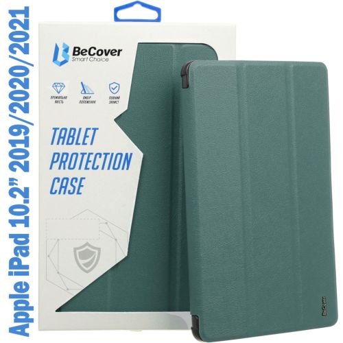 Чохол до планшета BeCover Tri Fold Soft TPU Silicone Apple iPad 10.2 2019/2020/2021 Dark Green (708514)