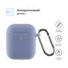 Чехол для наушников Armorstandart Ultrathin Silicone Case With Hook для Apple AirPods 2 Lavender Grey (ARM59684) - Изображение 1