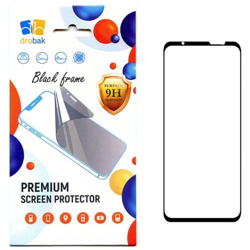 Стекло защитное Drobak Realme С51 Black Frame A+ (535390)