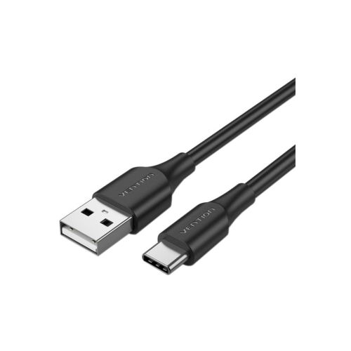 Дата кабель USB 2.0 AM to Type-C 1.0m 3.0A (18W) PVC black Vention (CTHBG)