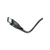 Дата кабель USB 2.0 AM to USB-C 1.2m 3A nylon aluminum with light indicator U93 black HOCO (6931474732170) - Зображення 2
