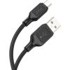 Дата кабель USB 2.0 AM to Micro 5P 1.0m Cool silicone X90 black HOCO (6931474788429) - Зображення 1