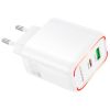 Зарядное устройство BOROFONE BA89A Destello 1xUSB-C PD30W + 1xUSB QC3.0 White (6941991119361) - Изображение 1