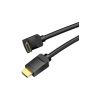 Кабель мультимедийный HDMI M to HDMI M 1.5m 4K60Hz 90° corner black Vention (AAQBG) - Изображение 1