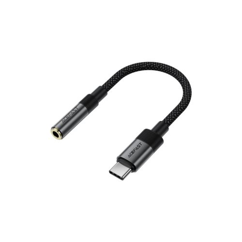 Перехідник USB-C to 3.5mm F 0.15m DAC audio black Acefast (6974316285281)