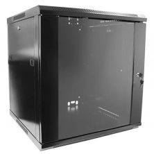 Шкаф настенный Hypernet 12U 19 600x450, glass door, black (WMNC-12U-FLAT-BLACK)