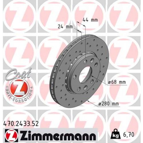 Тормозной диск ZIMMERMANN 470.2433.52