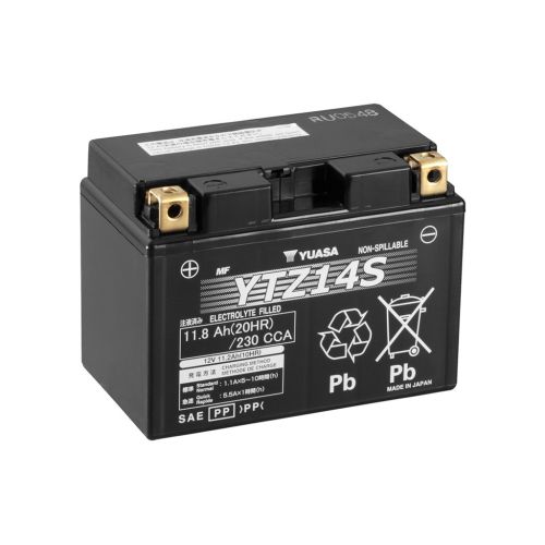 Аккумулятор автомобильный Yuasa 12V 11,8Ah High Performance MF VRLA Battery (YTZ14S)