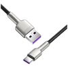 Дата кабель USB 3.1 AM to USB-C 0.25m 6.0A 66W Cafule Series Metal Black Baseus (CAKF000001) - Зображення 2