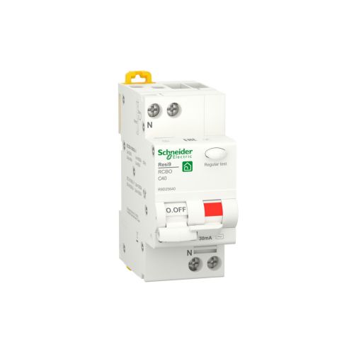 Дифференциальный автоматический выключатель Schneider Electric RESI9 6kA 1P+N 40A C 30mA (R9D25640)