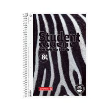 Тетрадь Brunnen Колледж-блок А4 Premium в клеточку 80 листов Zebra (10 675 28 05)