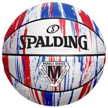 М'яч баскетбольний Spalding Marble Ball червоний, білий, синій Уні 7 84399Z (689344406497)