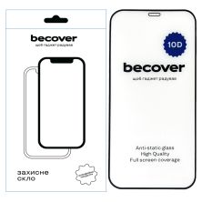 Скло захисне BeCover Apple iPhone 12 Pro 10D Black (711512)