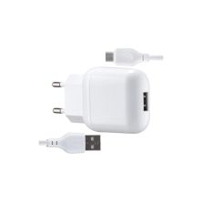 Зарядний пристрій XO L37 2.1A/1USB + cable Micro-USB White (XO-L37-MCR)