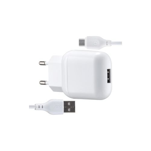 Зарядное устройство XO L37 2.1A/1USB + cable Micro-USB White (XO-L37-MCR)