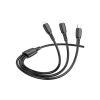 Дата кабель USB 2.0 AM to Lightning+USB-C+Micro 5P 1.0m 2A PVC BX71 black BOROFONE (6974443384543) - Зображення 2