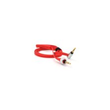 Кабель мультимедійний 3.5mm M to 3.5mm M 1.0m flat red Voltronic (YT-AUXSY(M)/(M)-1-R) Кабель мультимедійний 3.5mm M to 3.5mm M 1.0m flat red Voltronic (YT-AUXSY(M)/(M)-1-R)